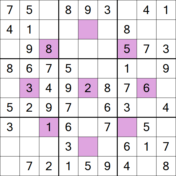Asterisk Sudoku - Einfach