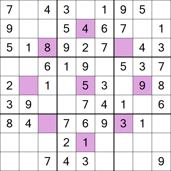 Asterisk Sudoku - Fácil