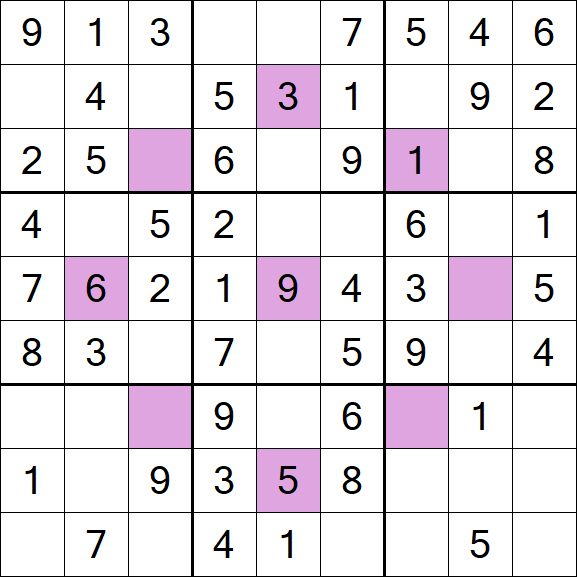 Asterisk Sudoku - Fácil