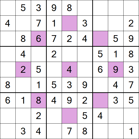 Asterisk Sudoku - Fácil