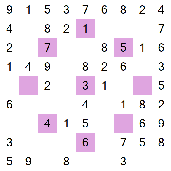Asterisk Sudoku - Fácil
