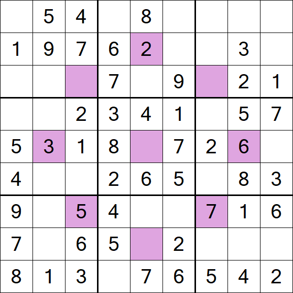 Asterisk Sudoku - Fácil