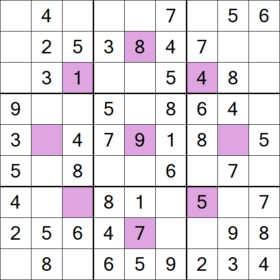 Asterisk Sudoku - Fácil