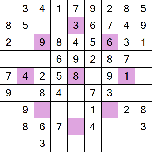 Asterisk Sudoku - Fácil