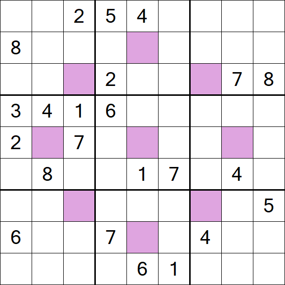 Asterisk Sudoku - Schwierig