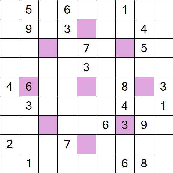 Asterisk Sudoku - Difficile