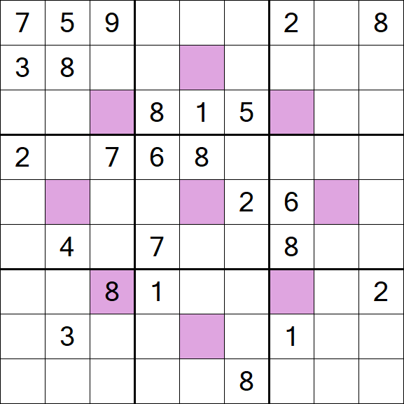 Asterisk Sudoku - Difícil