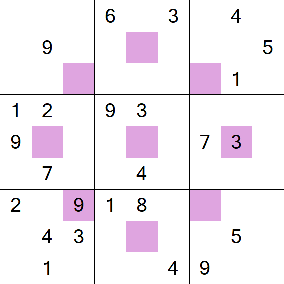 Asterisk Sudoku - Difficile