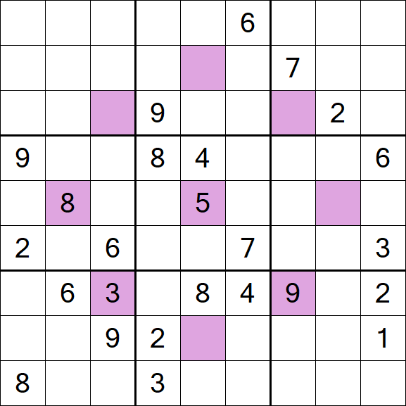 Asterisk Sudoku - Difficile