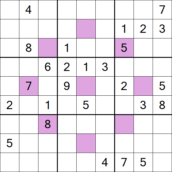 Asterisk Sudoku - Difficile