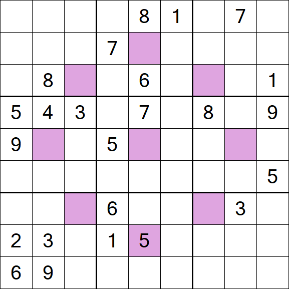 Asterisk Sudoku - Difficile