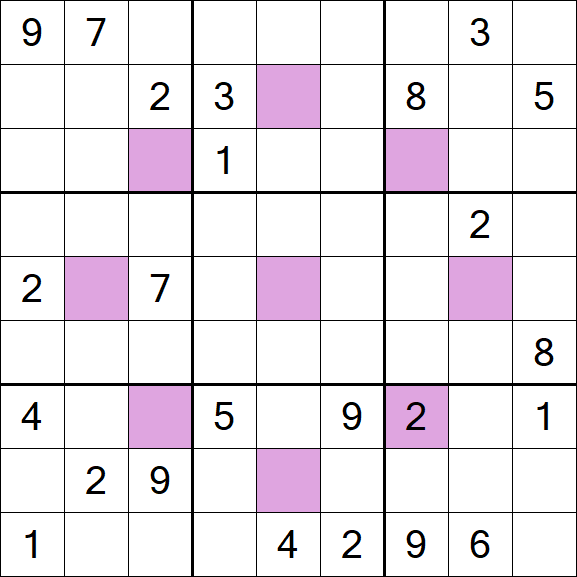 Asterisk Sudoku - Difficile
