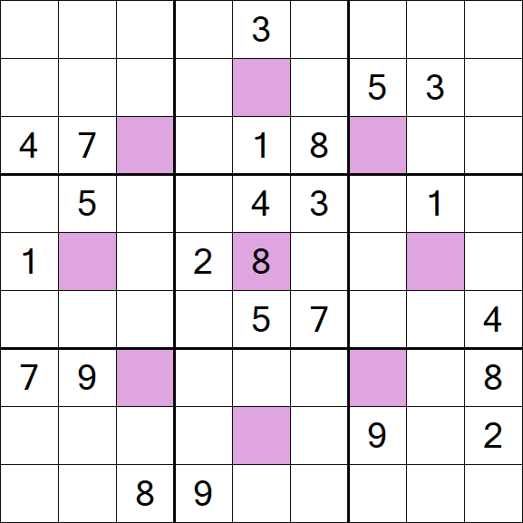 Asterisk Sudoku - Difficile