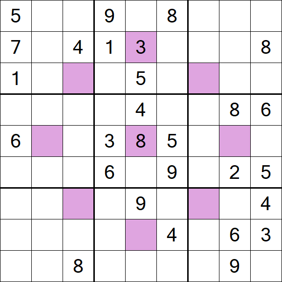 Asterisk Sudoku - Difficile