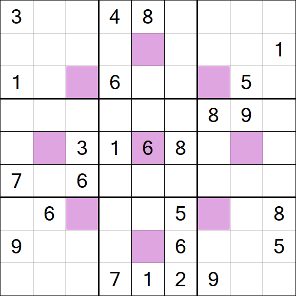 Asterisk Sudoku - Difficile