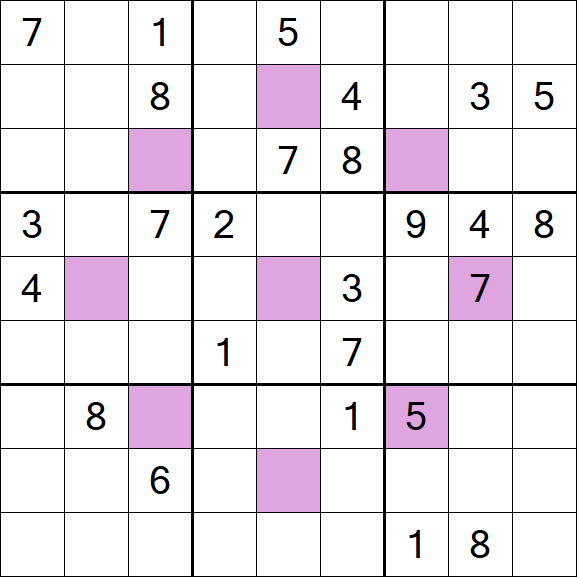 Asterisk Sudoku - Difficile