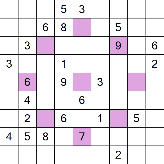 Asterisk Sudoku - Difficile