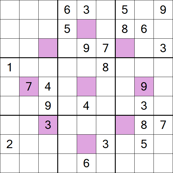 Asterisk Sudoku - Difficile