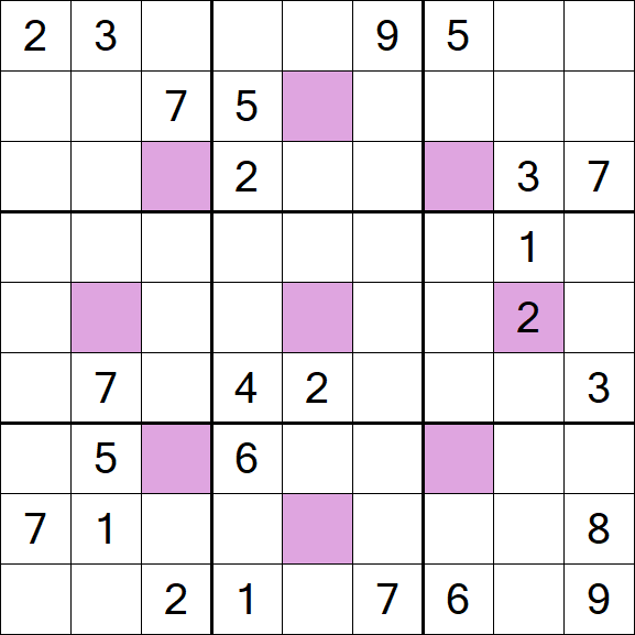 Asterisk Sudoku - Difficile
