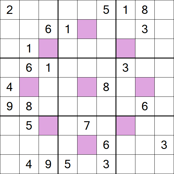 Asterisk Sudoku - Difficile
