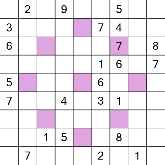 Asterisk Sudoku - Difficile