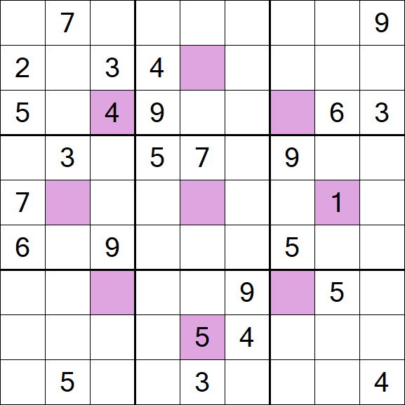Asterisk Sudoku - Difficile