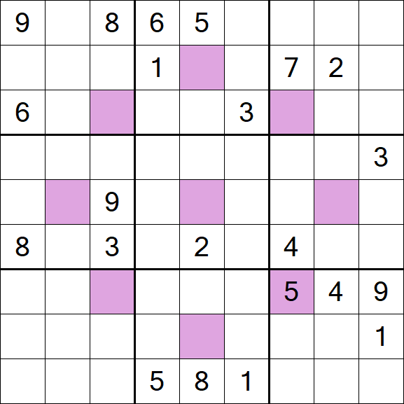 Asterisk Sudoku - Difficile