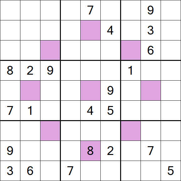 Asterisk Sudoku - Difficile