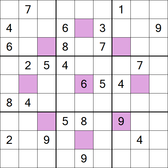 Asterisk Sudoku - Difficile