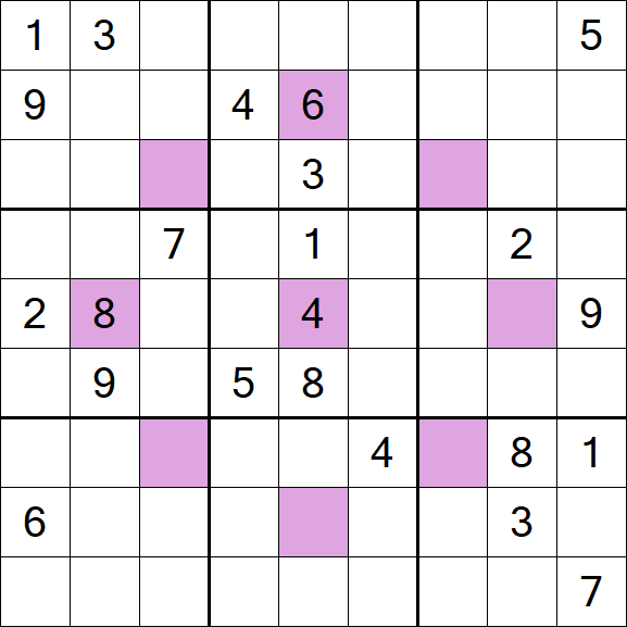 Asterisk Sudoku - Schwierig