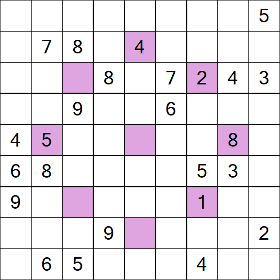 Asterisk Sudoku - Schwierig