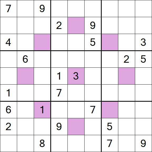 Asterisk Sudoku - Difficile