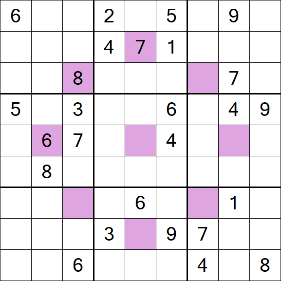 Asterisk Sudoku - Difficile