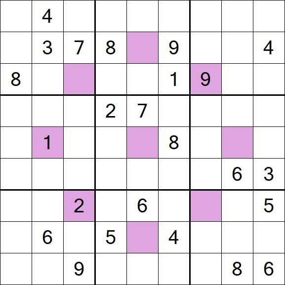 Asterisk Sudoku - Difficile