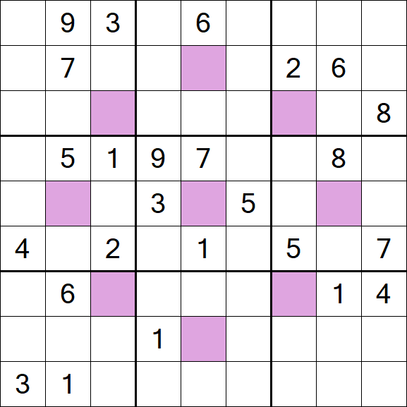 Asterisk Sudoku - Hard