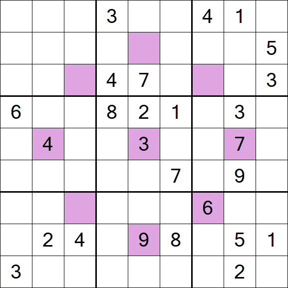 Asterisk Sudoku - Difficile