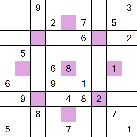 Asterisk Sudoku - Difficile