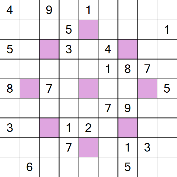 Asterisk Sudoku - Difícil