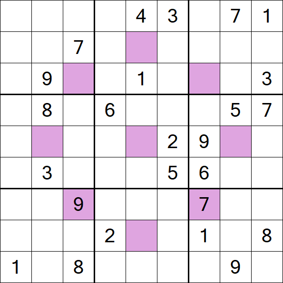 Asterisk Sudoku - Difícil