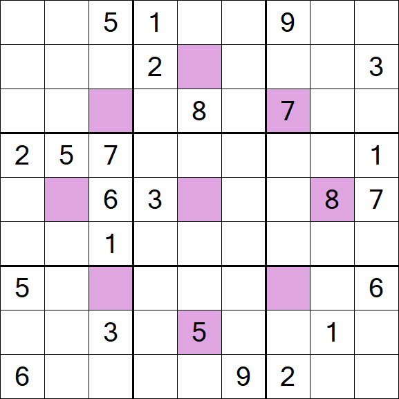 Asterisk Sudoku - Difícil