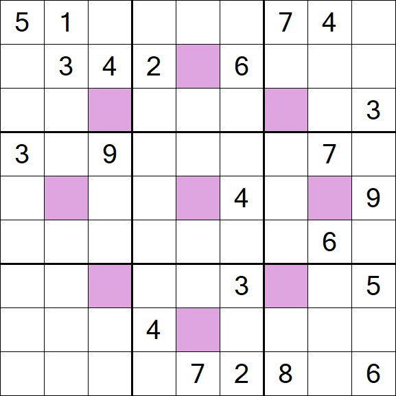 Asterisk Sudoku - Difícil
