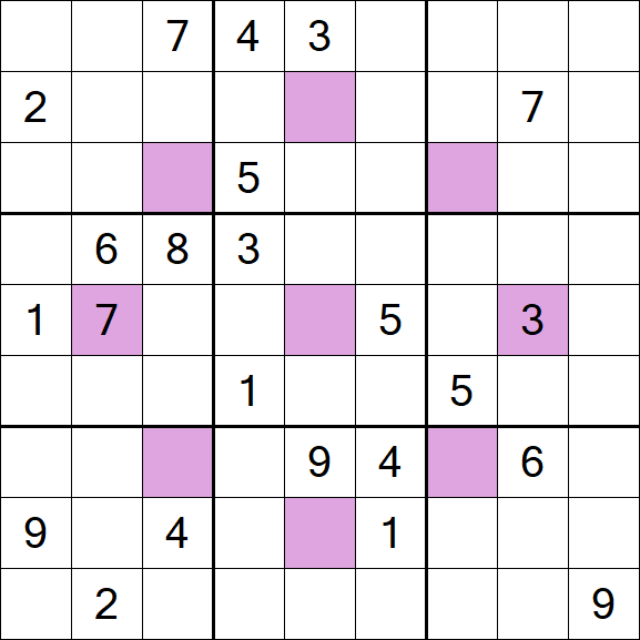 Asterisk Sudoku - Difícil