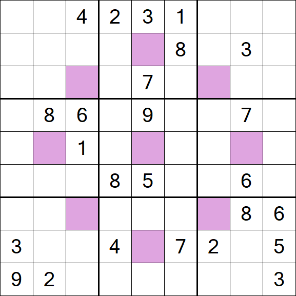 Asterisk Sudoku - Difícil
