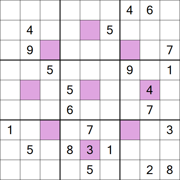 Asterisk Sudoku - Difficile
