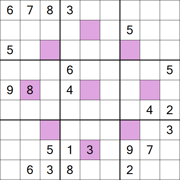 Asterisk Sudoku - Difficile