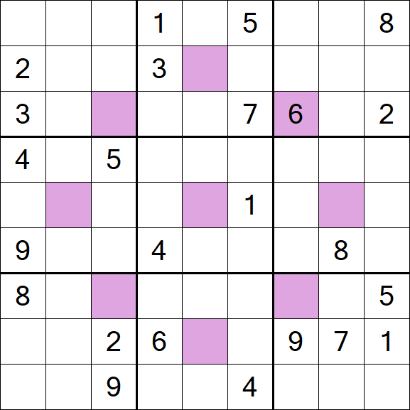 Asterisk Sudoku - Difficile