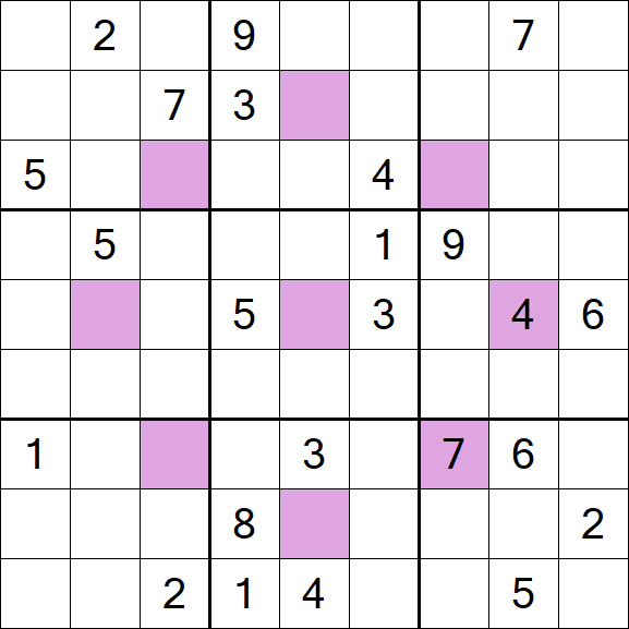 Asterisk Sudoku - Difficile