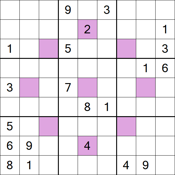 Asterisk Sudoku - Difficile