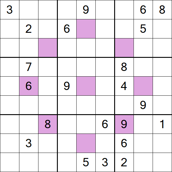 Asterisk Sudoku - Schwierig