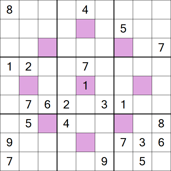 Asterisk Sudoku - Schwierig